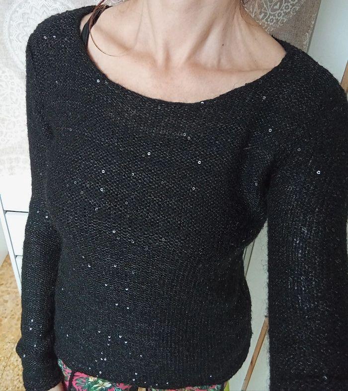 Pull en maille Caroll mohair, laine et sequins - photo numéro 1