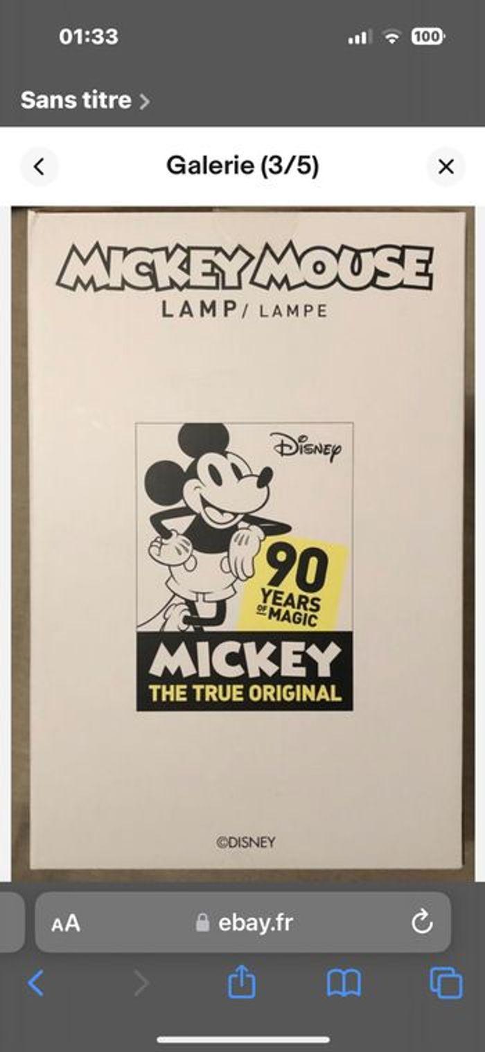 Lampe  led Mickey rechargeable - photo numéro 3