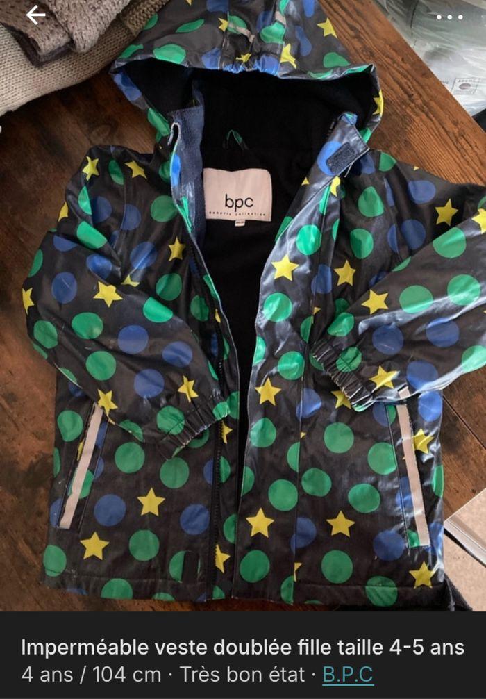 Veste doublée imperméable taille 4-5 ans