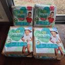 Lot 4 paquets Pampers Harmonie Taille 5 : 62 couches avec 54 culottes pants