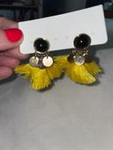 Boucles d’oreilles couleur jaune/noir