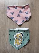 Lot 2 bavoir bandana taille 3/6 mois