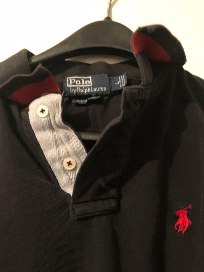 Polo Ralph Lauren noir et rouge taille L - photo numéro 3