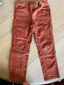 Pantalon velours rouge Kiabi 4ans