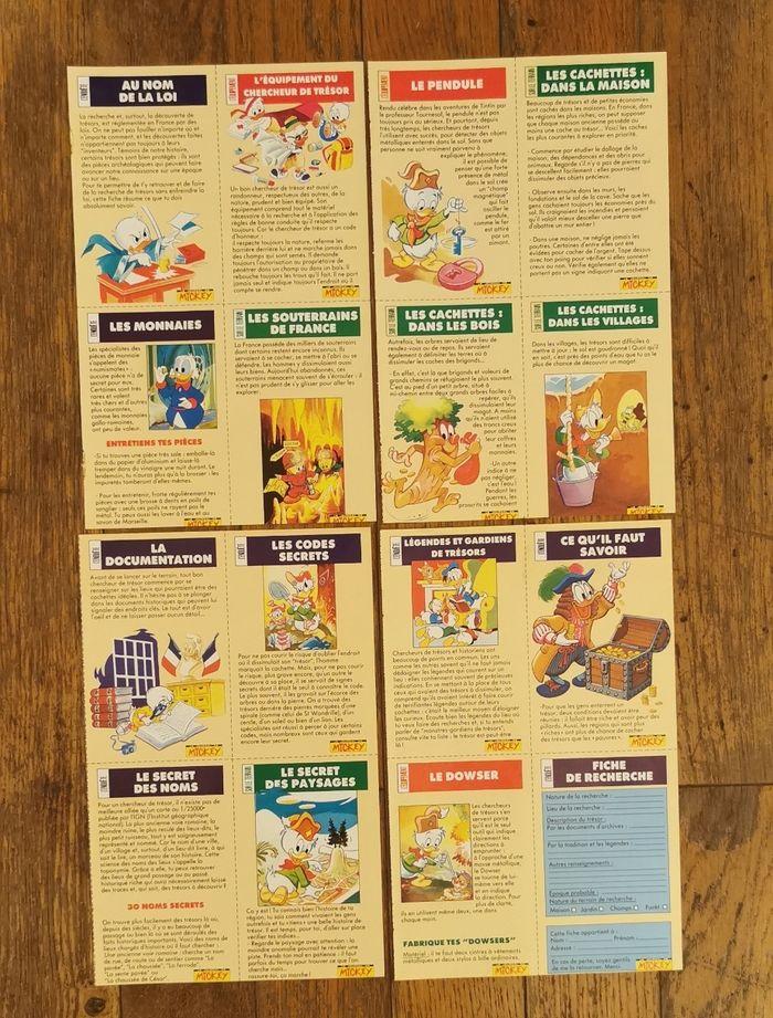 Lot 15 anciennes fiches journal de mickey