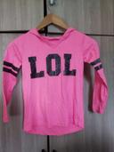 Sweat rose Lol pailleté 8 ans Bonprix