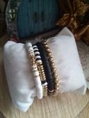 Lot de 4 bracelets perlés/heishi