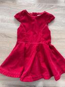 Robe velours rouge Okaidi