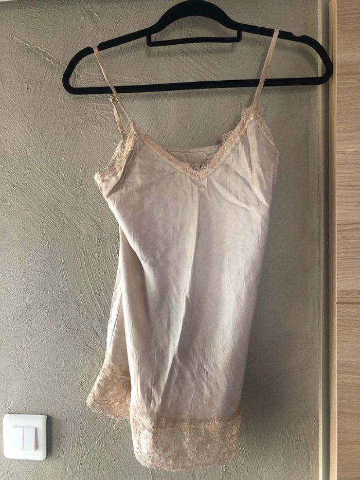 Débardeur dentelle beige taille 36 - photo numéro 1