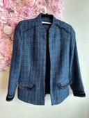 Veste chic Nafnaf en tweed bleu, taille 36