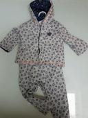 Ensemble tout doux enfant mixte salopette + veste