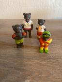 4 figurines petits ours brun