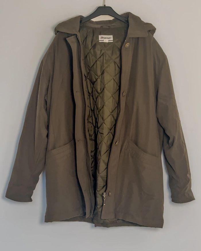 Manteau parka kaki - taille 46 - très bon état - photo numéro 1