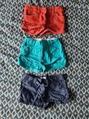 Lot short fille taille 3 ans