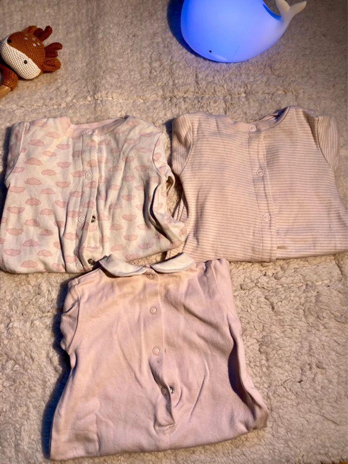 Lot Trois pyjamas combinaison Prenatal 50 cm - photo numéro 1