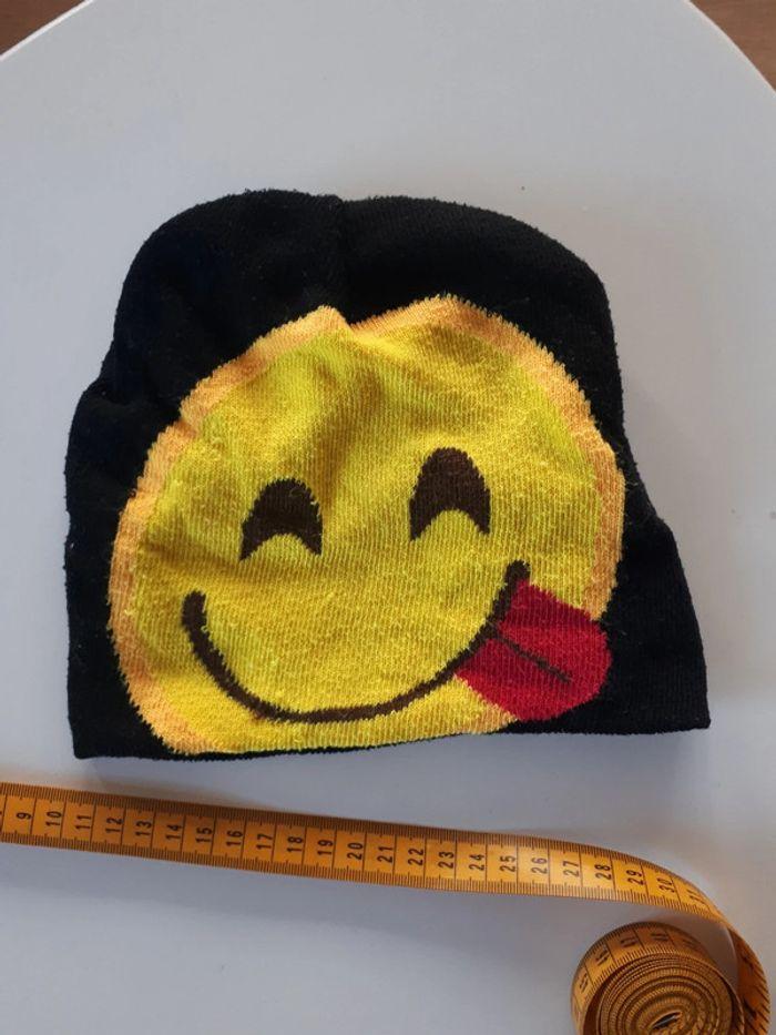 Bonnet noir et jaune smiley Phonicons - photo numéro 1