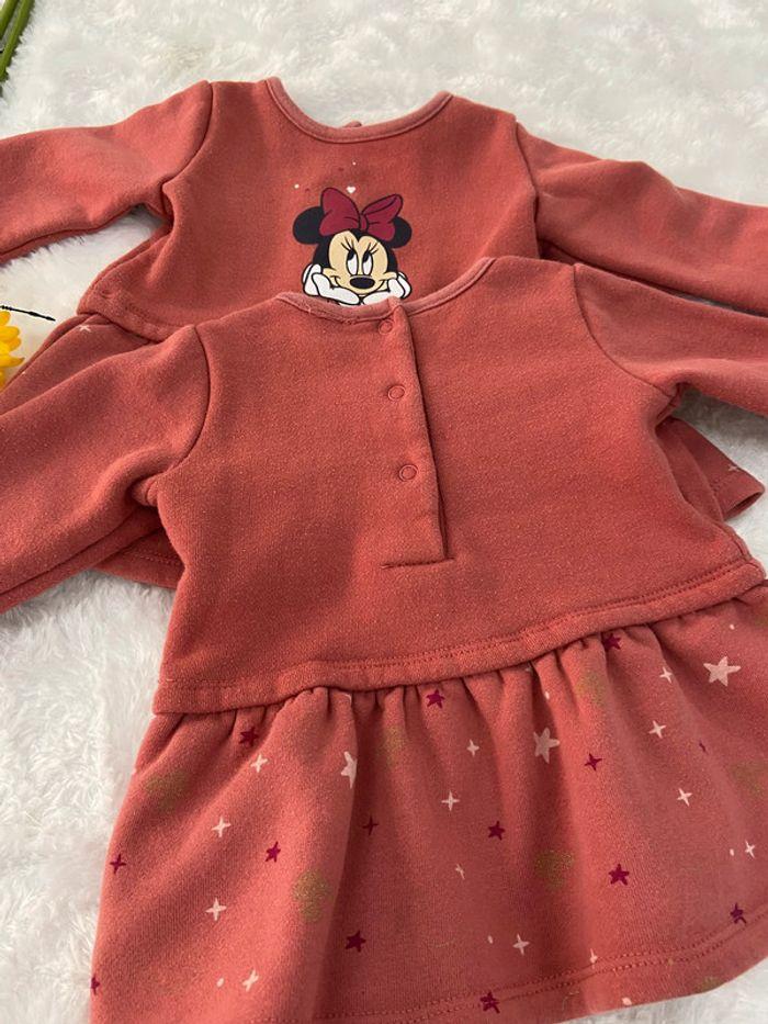 Jumelles: 2 robes rouge rouille  Minnie Disney Baby 62 nickel - photo numéro 6