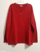 Pull rouge strass opm