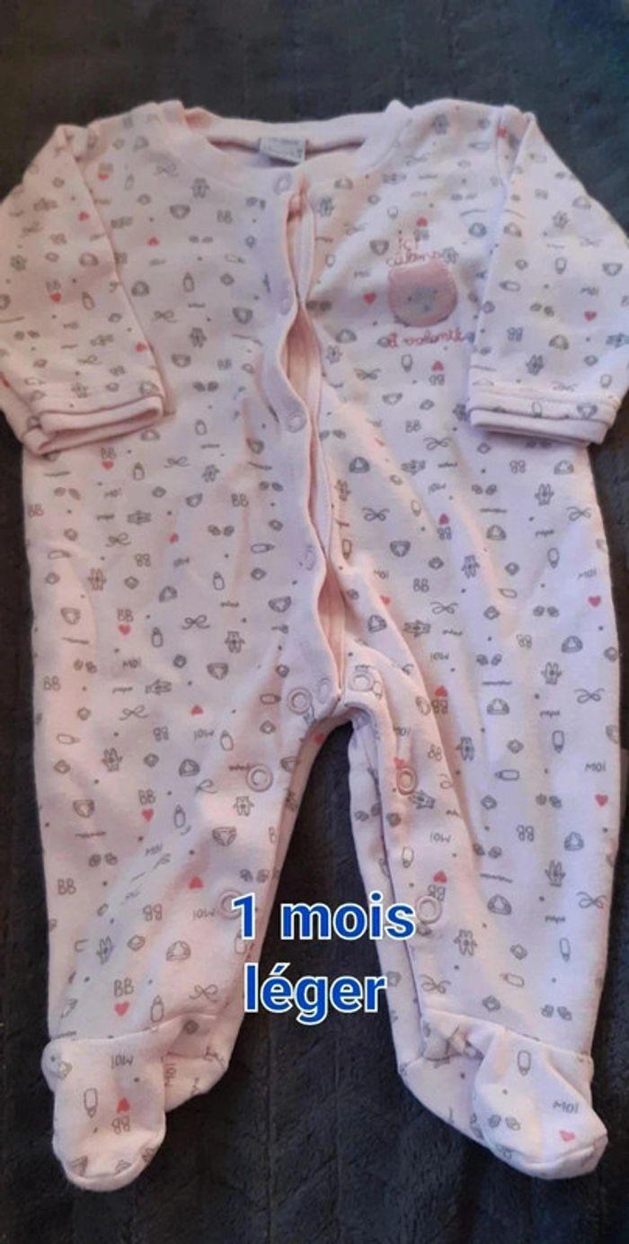 Dors bien Pyjama bébé fille 1 mois grenouillère absorba