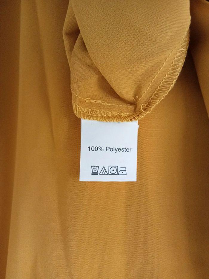 Blouse unicolore à manches retroussées pour femmes - photo numéro 6