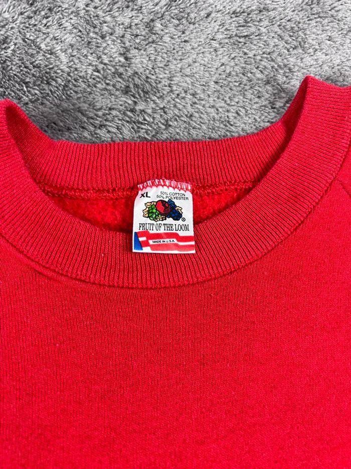 👕 Sweat à capuche Veste University Rare Vintage y2k 90s 2000s Monroe Trojan’s Rouge Taille XL 👕 - photo numéro 8