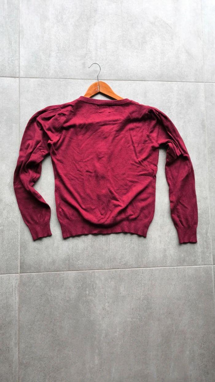 Pull fin bordeaux avec noeuds noir Banned taille M - photo numéro 5