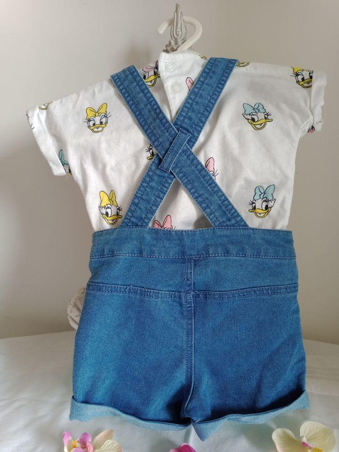 Salopette courte denim avec tshirt- Daisy Disney - photo numéro 3